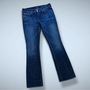 7FAMK Low Rise Bootcut Jeans | Size 27 Short Inseam | Medium | Wash Made in USA